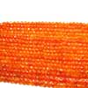 Natural Orange Carnelian Faceted Round Cut Beads Strand Length 11 Inches and Size 6mm to mm approx.Carnelian is a brownish-red semi precious gemstone. It is found commonly in india as well as in south america. Also known for feng-shui and healing purposes. 